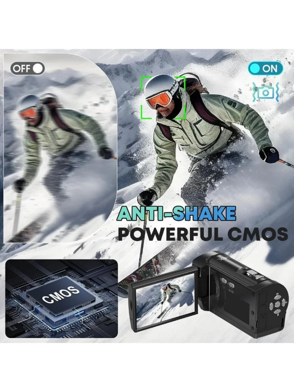 2.7K Video Camcorder QHD 56MP - Perfect for YouTube Vlogging & Streaming